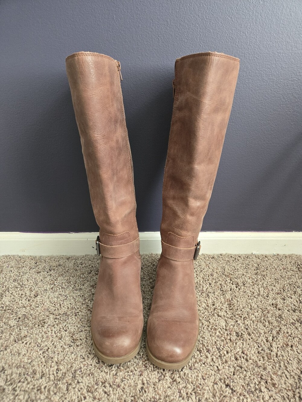 Lucky Brand Inifita Riding Boot - Knee-High Brown Boots - Sz 8 - Picture 6 of 16